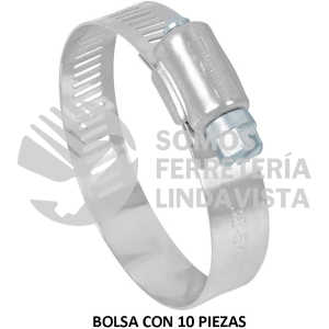 44240 AB-28 BOLSA CON 10 ABRAZADERAS REFORZADAS # 28 1-1/2 - 2-1/4" FIERO