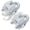 44082 NUDO-1/8 BLISTER CON 2 NUDOS (PERROS) DE HIERRO PARA CABLE DE 1/8" FIERO