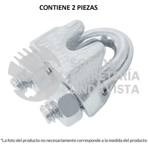 44085 NUDO-5/16 BLISTER CON 2 NUDOS (PERROS) DE HIERRO PARA CABLE DE 5/16" FIERO