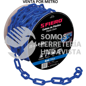 44183 CAPL-8Z METRO DE CADENA DE 8 MM DE PLASTICO AZUL CARRETE DE 25 M FIERO