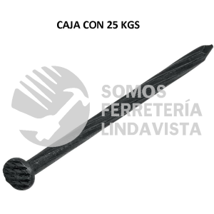 44848 CLCG-3N KILO DE CLAVO PARA CONCRETO 3" NEGRO CAJA DE 25 KG FIERO