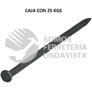 44850 CLCG-4N KILO DE CLAVO PARA CONCRETO 4" NEGRO CAJA DE 25 KG FIERO