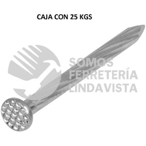 44832 CLCG-2G KILO DE CLAVO PARA CONCRETO 2" GALVANIZADO CAJA DE 25 KG FIERO