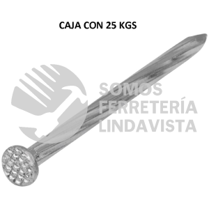 44833 CLCG-2-1/2G KILO DE CLAVO PARA CONCRETO 2-1/2" GALVANIZADO CAJA 25 KG FIERO