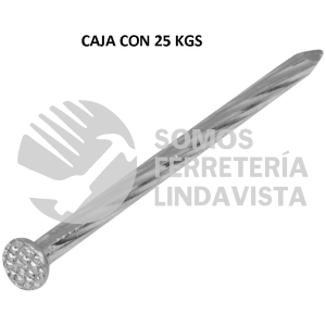 44834 CLCG-3G KILO DE CLAVO PARA CONCRETO 3" GALVANIZADO CAJA DE 25 KG FIERO