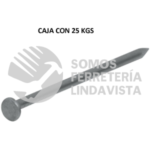 44151 CLE-1-1/2 KILO DE CLAVO ESTANDAR 1-1/2" CON CABEZA EN CAJA DE 25 KG FIERO
