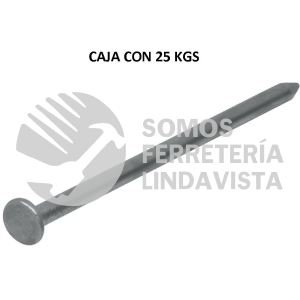44153 CLE-2-1/2 KILO DE CLAVO ESTANDAR 2-1/2" CON CABEZA EN CAJA DE 25 KG FIERO
