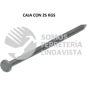 44154 CLE-3 KILO DE CLAVO ESTANDAR 3" CON CABEZA EN CAJA DE 25 KG FIERO