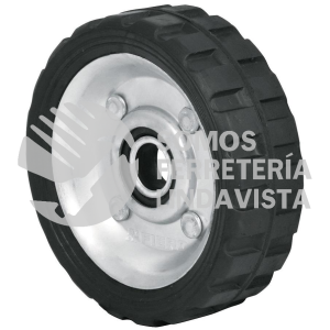 45476 RD-41 RUEDA DE HULE SOLIDO 4-1/2" PARA DIABLO UN BALERO PRETUL