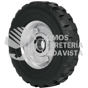 45481 RD-61 RUEDA DE HULE SOLIDO 6" PARA DIABLO UN BALERO PRETUL