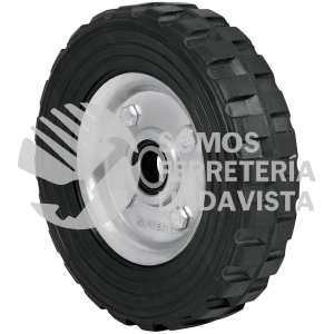 45482 RD-71 RUEDA DE HULE SOLIDO 7" PARA DIABLO UN BALERO PRETUL