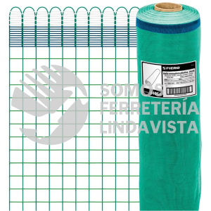 44954 TEMO-12PV ROLLO DE 30 M X 1.2 M DE MALLA MOSQUITERA PLASTICA VERDE FIERO