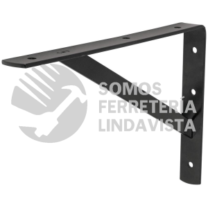 44676 MER-12N MENSULA DE ACERO REFORZADA NEGRA 8 X 12" FIERO
