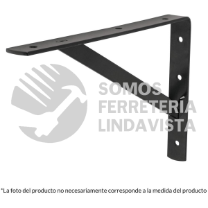 44678 MER-20N MENSULA DE ACERO REFORZADA NEGRA 13 X 20" FIERO