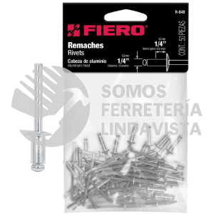 44532 R-84B BOLSA CON 50 REMACHES DE 1/4" X 1/4" DE ALUMINIO ALA 1/2" FIERO