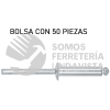 44535 R-610B BOLSA CON 50 REMACHES 3/16" X 5/8" DE ALUMINIO ALA 3/8" FIERO