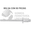 44524 R-52B BOLSA CON 50 REMACHES 5/32" X 1/8" DE ALUMINIO ALA 5/16" FIERO