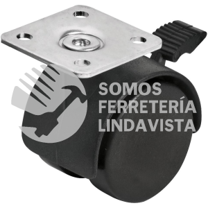44388 ROYF-40 RODAJA TIPO YOYO DE 40 MM CON PLACA CON FRENO FIERO