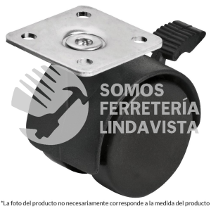 44389 ROYF-50 RODAJA TIPO YOYO DE 50 MM CON PLACA CON FRENO FIERO