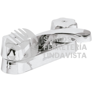 49230 M-048 MEZCLADORA 4" PARA LAVABO NARIZ LARGA CARTUCHO CERAMICO FOSET