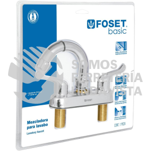 49591 M-050PB MEZCLADORA MANERALES PALANCA CUELLO CURVO PARA LAVABO BASIC FOSET