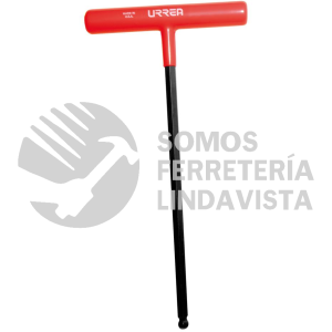 46406LBGP LLAVE HEXAGONAL LARGA TIPO "T" PUNTA DE BOLA ERGONOMICA EN PULGADAS, 3/32" URREA