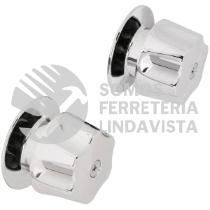 49241 MR-100 JUEGO DE 2 MANERALES HEX. METALICOS PARA REGADERA BASIC FOSET