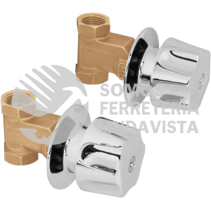 49251 E-052 JUEGO 2 LLAVES EMPOTRAR REGADERA ROSCABLES CUBO BASIC FOSET