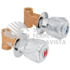 49252 E-052A JUEGO 2 LLAVES EMPOTRAR REGADERA ROSCABLES ACRILICOBASIC FOSET