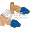49600 E-652SCE JUEGO 2 LLAVES EMPOTRAR SOLDABLES CERAMICO DE 1/4 VUELTA FOSET
