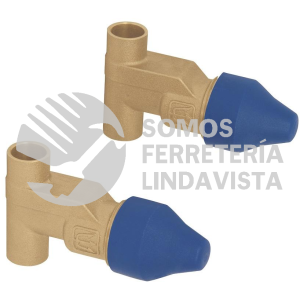 49145 E-652S JUEGO 2 LLAVES DE LATON PARA EMPOTRAR SOLDABLES FOSET AQUA