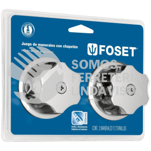 45260 MR-100B JUEGO DE 2 MANERALES METALICOS PARA REGADERA EN BLISTER FOSET