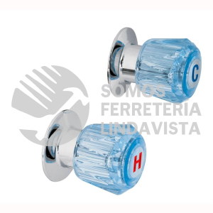 49461 MR-200Z JUEGO DE 2 MANERALES ACRILICO AZUL PARA REGADERA BASIC FOSET