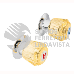 49462 MR-200A JUEGO DE 2 MANERALES ACRILICO AMBAR PARA REGADERA BASIC FOSET