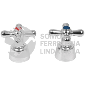 49780 AQMM-61 JUEGO 2 MANERALES CRUCETA PARA LAVABO FOSET AQUA