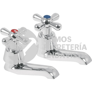 49805 AQI-11 JUEGO DE 2 LLAVES INDIVIDUALES PARA LAVABO CRUCETA AQUA FOSET