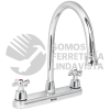 49686 AQF-81 MEZCLADORA CROMO 8" PARA FREGADERO MANERALES CRUCETA AQUA FOSET