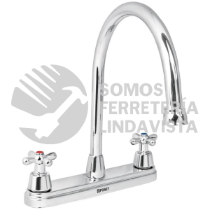 49686 AQF-81 MEZCLADORA CROMO 8" PARA FREGADERO MANERALES CRUCETA AQUA FOSET
