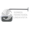 49451 R-510 REGADERA CUADRADA PLATO ANCHO 6" BRAZO INOX A MURO AERO FOSET