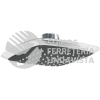49454 R-510S REGADERA CUADRADA PLATO ANCHO 6" GRIS-CROMO SIN BRAZO AERO FOSET