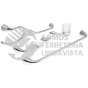49640 AEA-7000 JUEGO DE 6 ACCESORIOS PARA BAÑO METALICOS FOSET AERO
