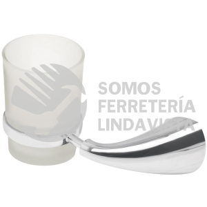 49632 AEA-71 PORTAVASO CEPILLERO METALICO CON VASO DE VIDRIO FOSET AERO