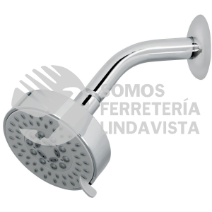 45167 R-202 REGADERA CROMO 4"CON 5 FUNCIONES CON BRAZO FOSET ELEMENT