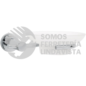 49669 ELA-74 JABONERA METALICA CROMO CON PLATO DE VIDRIO FOSET ELEMENT