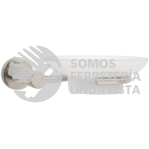 49675 ELA-74N JABONERA METALICA SATIN CON PLATO DE VIDRIO FOSET ELEMENT