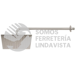 45774 R-310N REGADERA SATIN 10" PLATO CUADRADO DELGADO CON BRAZO RIVIERA FOSET