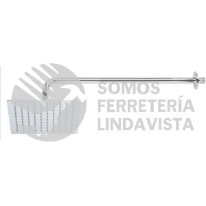 45771 R-308 REGADERA CROMO 8" PLATO CUADRADO DELGADO CON BRAZO RIVIERA FOSET