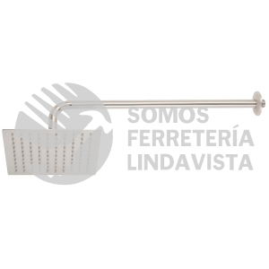 45772 R-308N REGADERA SATIN 8" PLATO CUADRADO DELGADO CON BRAZO RIVIERA FOSET