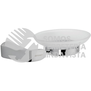 45206 RIA-74 JABONERA DE LATON ACABADO CROMO CON PLATO DE VIDRIO RIVIERA FOSET