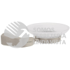 45221 RIA-74N JABONERA DE LATON ACABADO SATIN CON PLATO DE VIDRIO RIVIERA FOSET